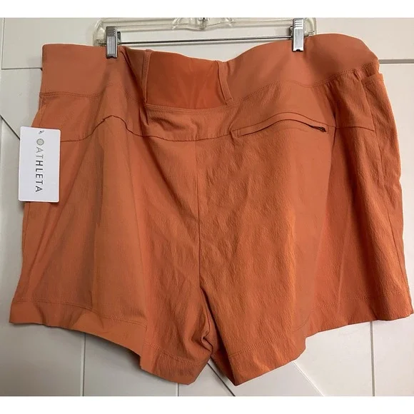 NWT Athleta Trekkie North Shorts-Light Orange/Clay Color-Women's Size 24 - Picture 2 of 6